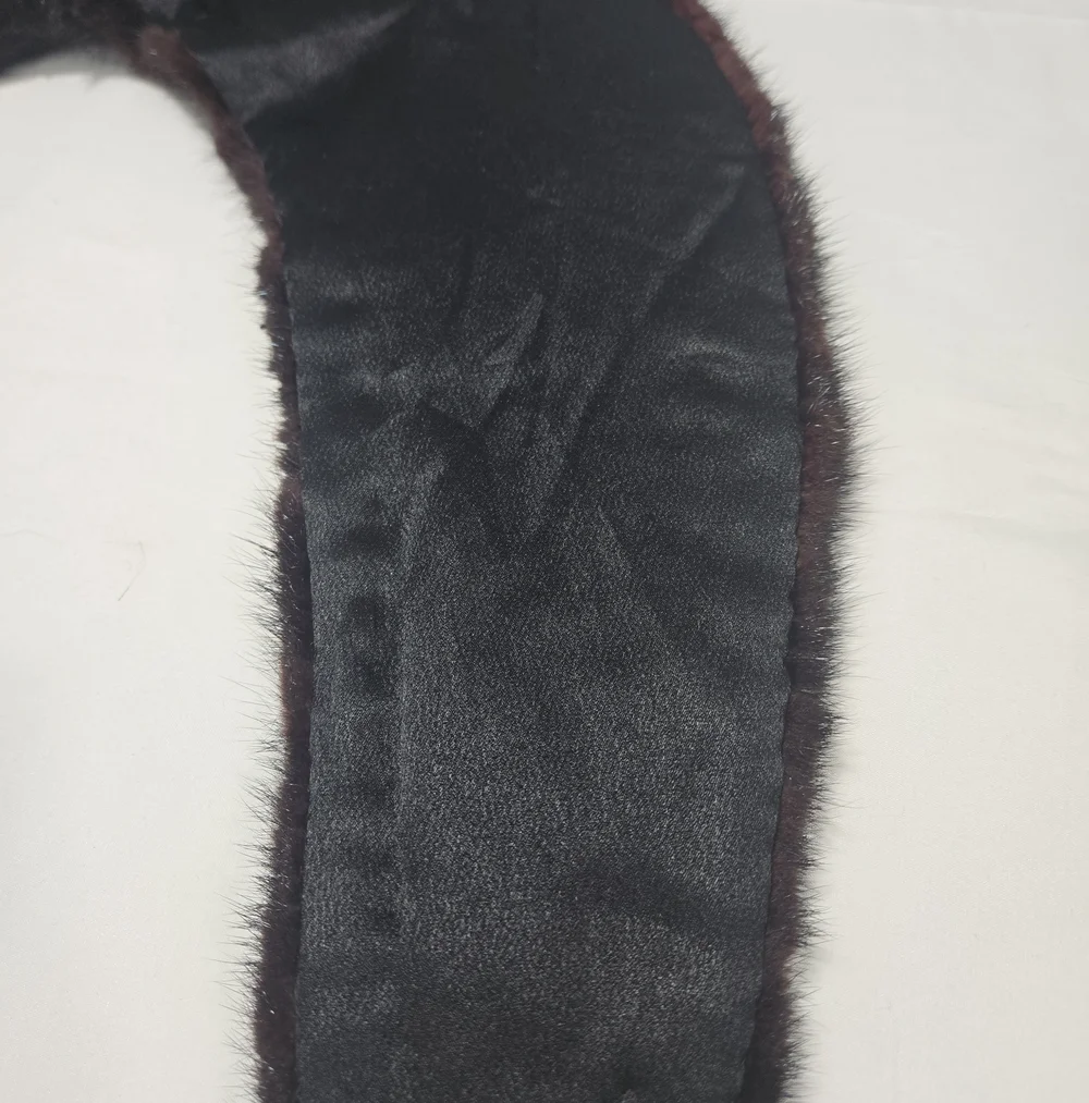 Genuine Mink Fur Scarf Wrap Glam Mobwife Luxury Old Hollywood Brown